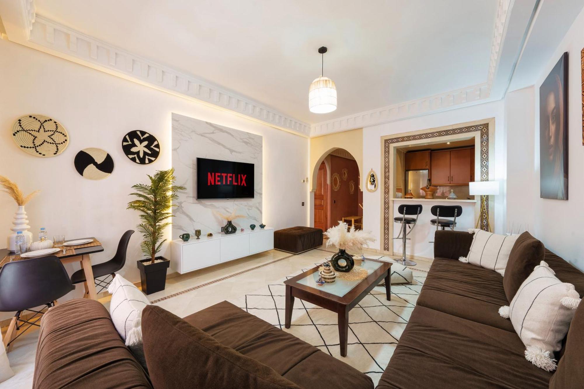 Appartement Chic Gueliz Plaza Avec Vue マラケシュ エクステリア 写真