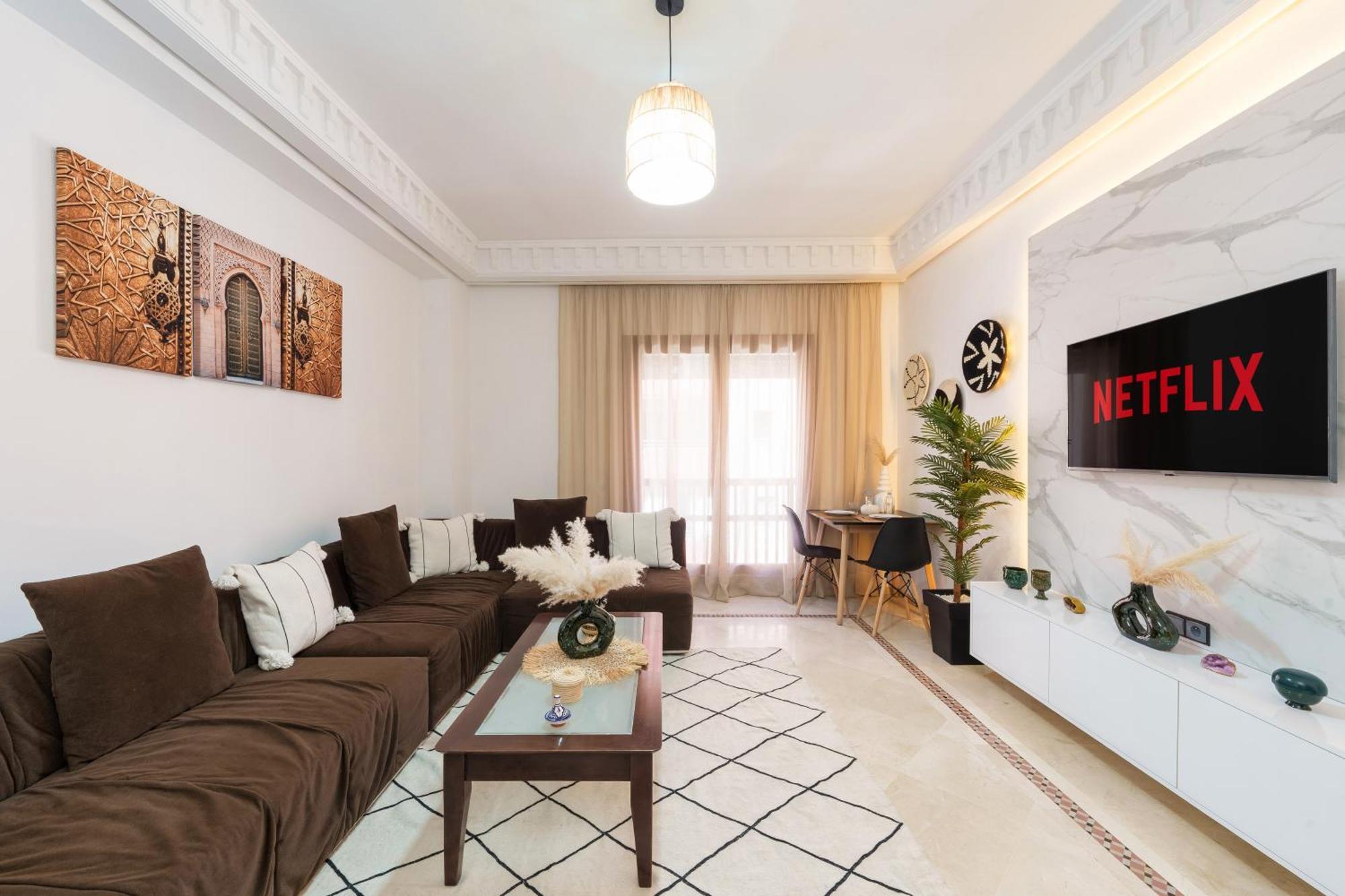 Appartement Chic Gueliz Plaza Avec Vue マラケシュ エクステリア 写真