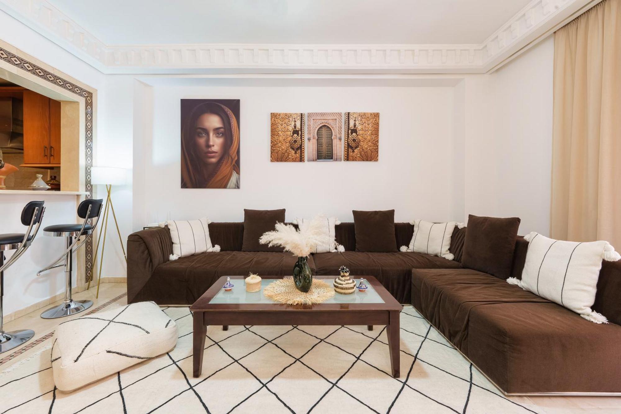 Appartement Chic Gueliz Plaza Avec Vue マラケシュ エクステリア 写真